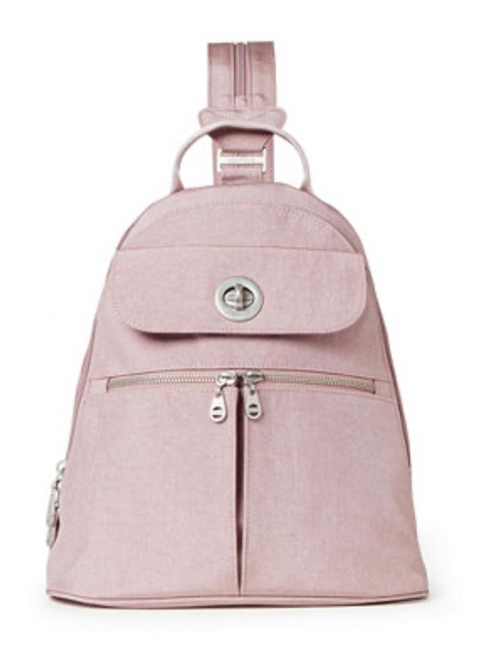 Baggallini Handbags - Baggallini Naples Convertible Backpack in Pink Shimmer